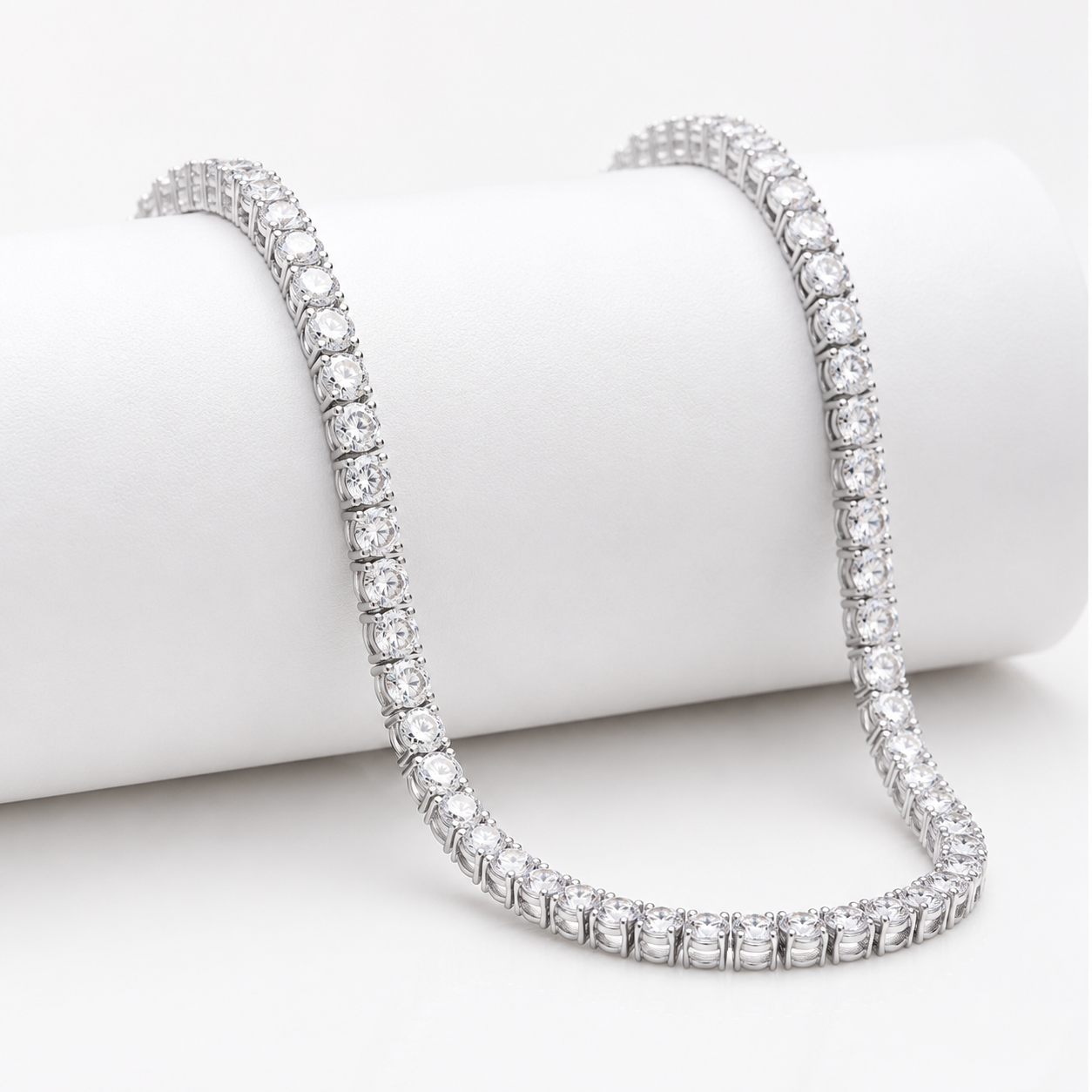 Lyrove™ 4mm GRA Certified Moissanite Tennis Necklace