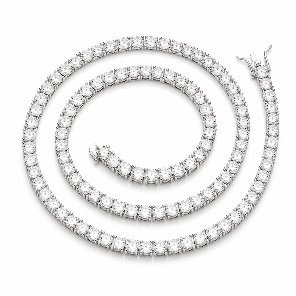 Lyrove™ 4mm GRA Certified Moissanite Tennis Necklace