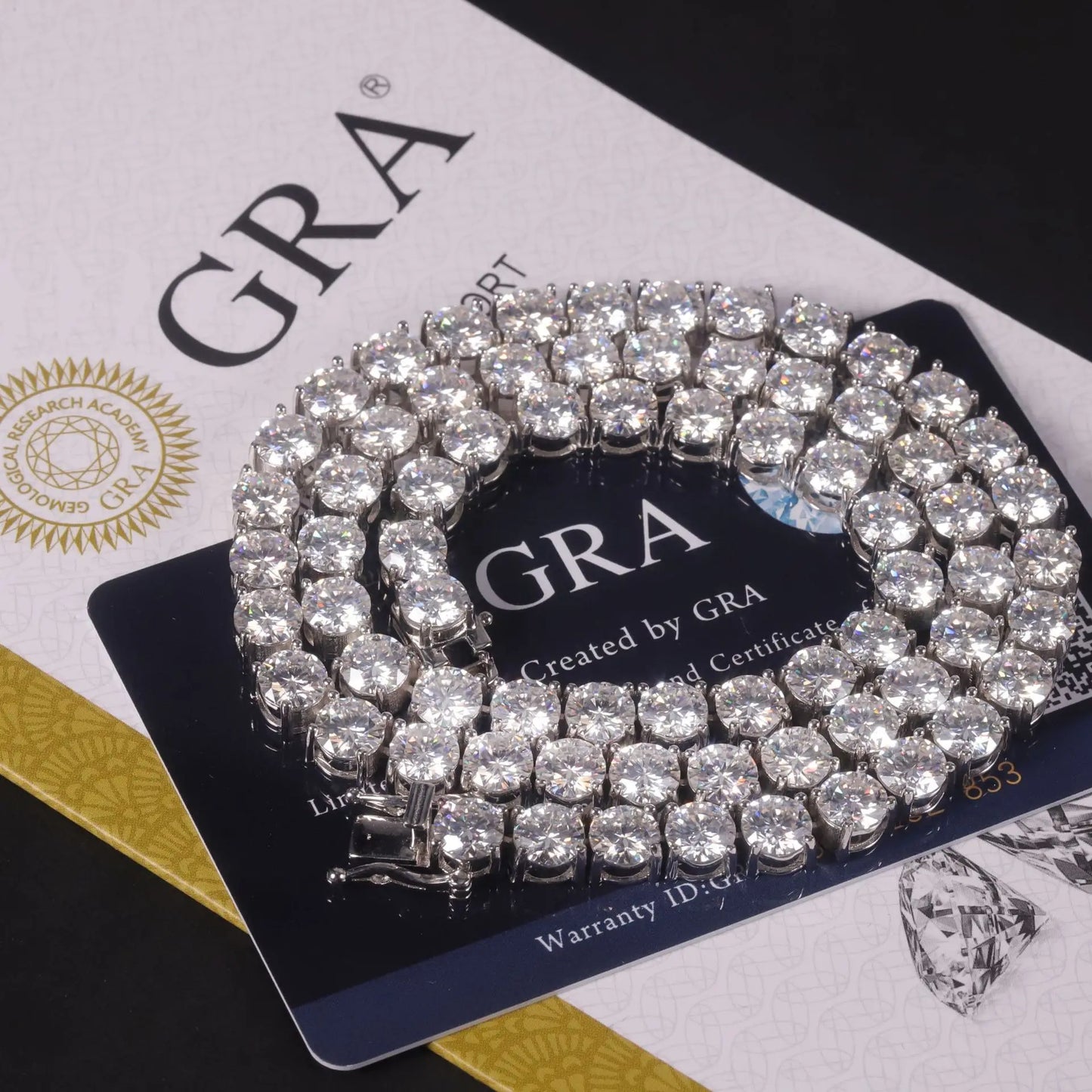 Lyrove™ 4mm GRA Certified Moissanite Tennis Necklace